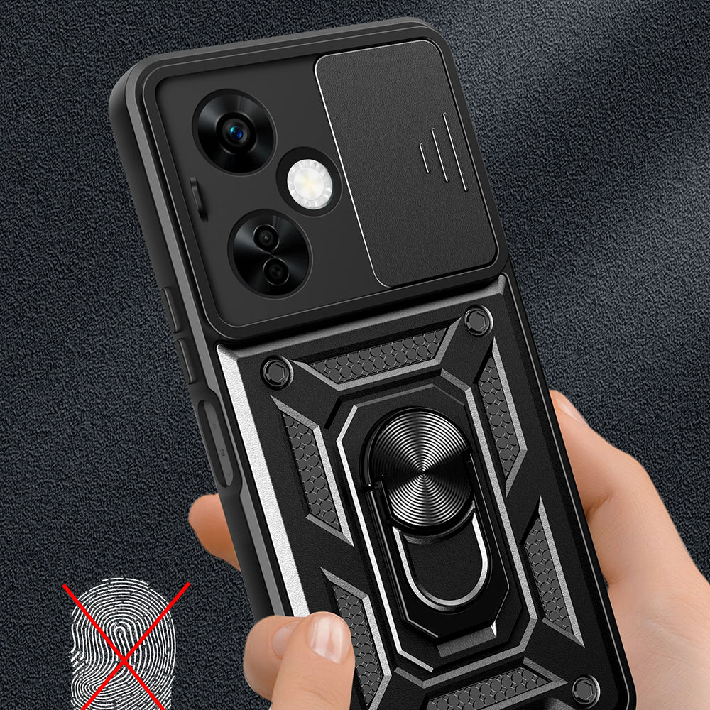 Custodia per OnePlus Nord CE 3 Lite, Techsuit, CamShield, Nera