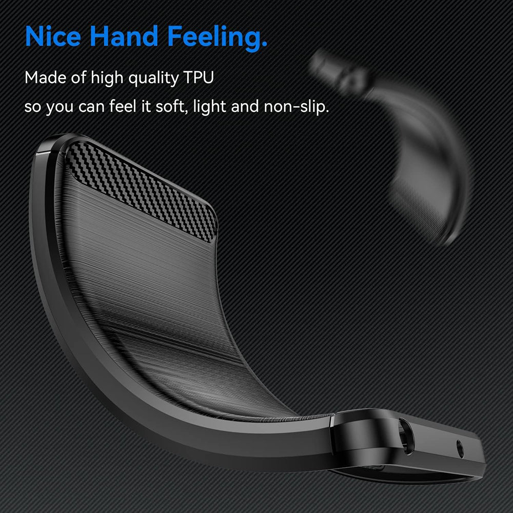 Custodia per OnePlus Nord CE 3 Lite, Techsuit, Carbonio, Nera
