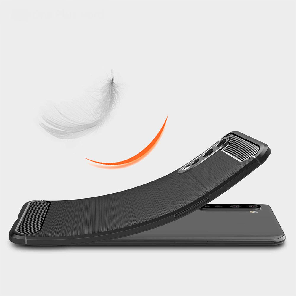 Custodia per OnePlus Nord, Techsuit, Carbonio, Nera