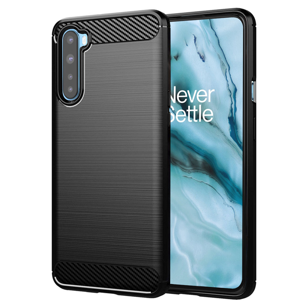 Custodia per OnePlus Nord, Techsuit, Carbonio, Nera