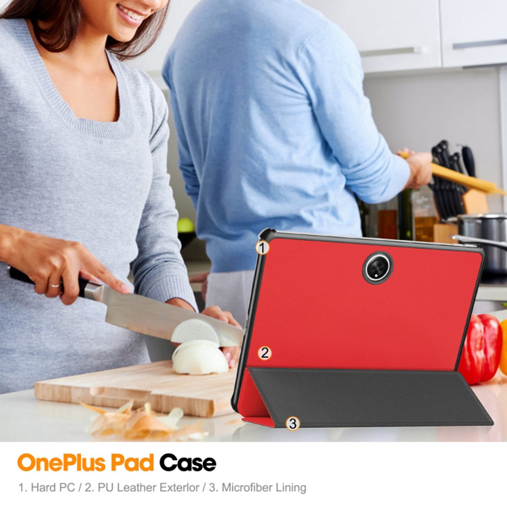 Custodia per OnePlus Pad, Techsuit, FoldPro, Rossa