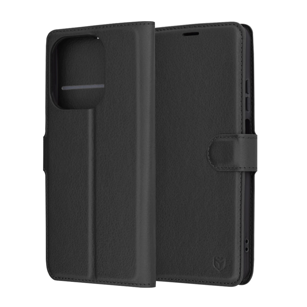 Custodia per Oppo A3 4G / A3, Techsuit, Leather Folio, Nera