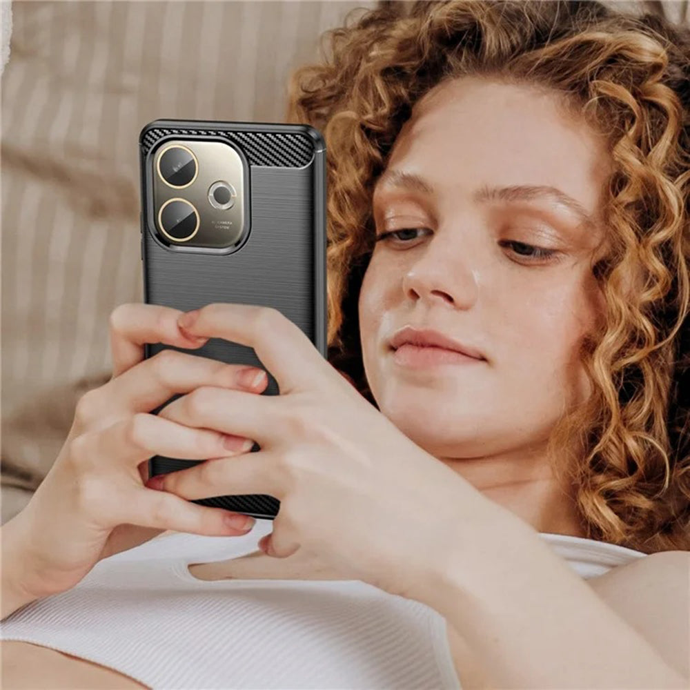 Custodia per Oppo A5 Pro 4G / A5 Pro, Techsuit, Carbonio, Nera