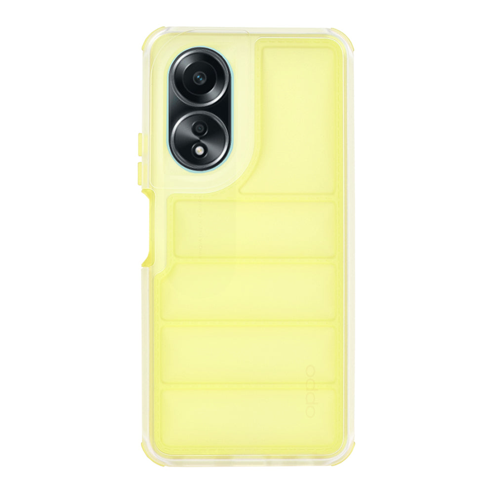 Custodia per Oppo A58 4G, Techsuit, Wave Shield, Gialla