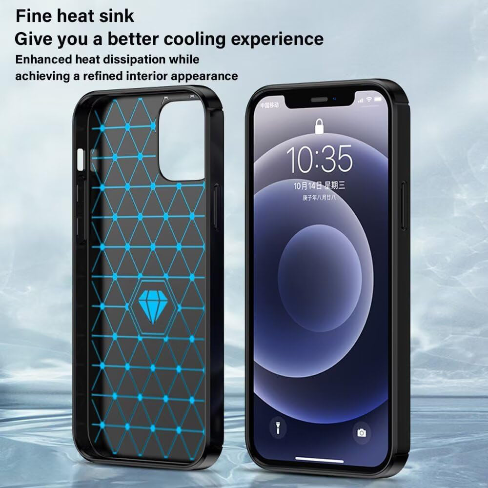 Custodia per Oppo A6 4G, Techsuit, Carbonio, Nera