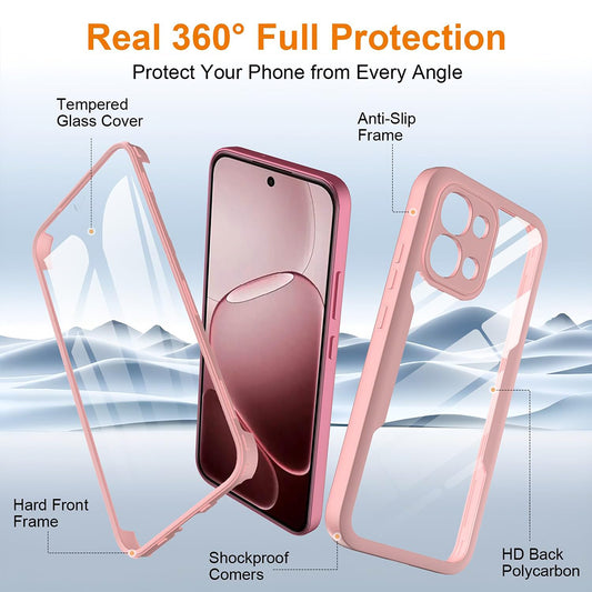 Custodia per Oppo A6 Pro 5G / A6 Pro 4G, Techsuit, ColorVerse 360, Rosa