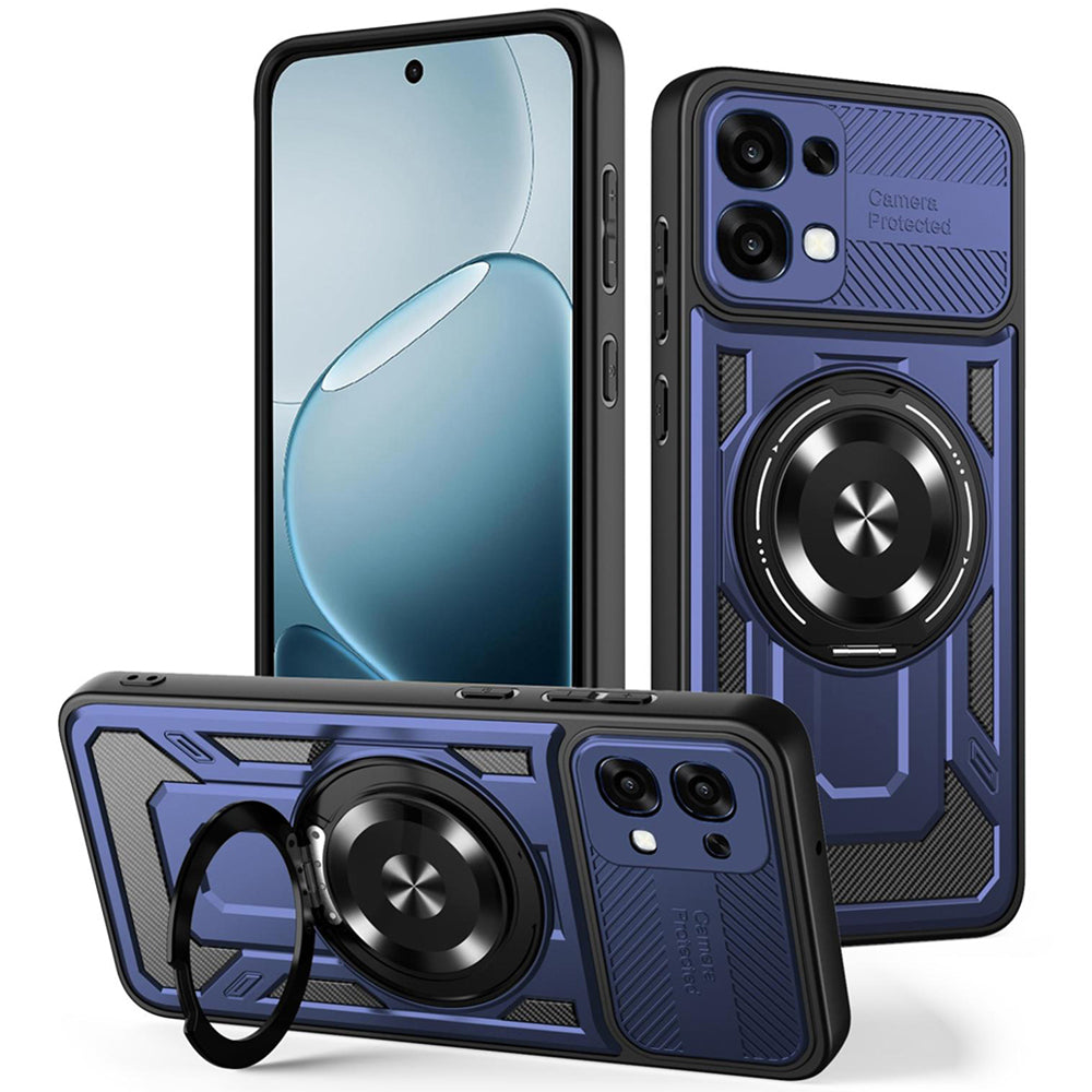 Custodia per Oppo A6 Pro 5G / A6 Pro 4G, Techsuit, RuggedCam, Blu