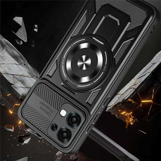 Custodia per Oppo A6 Pro 5G / A6 Pro 4G, Techsuit, RuggedCam, Grigio