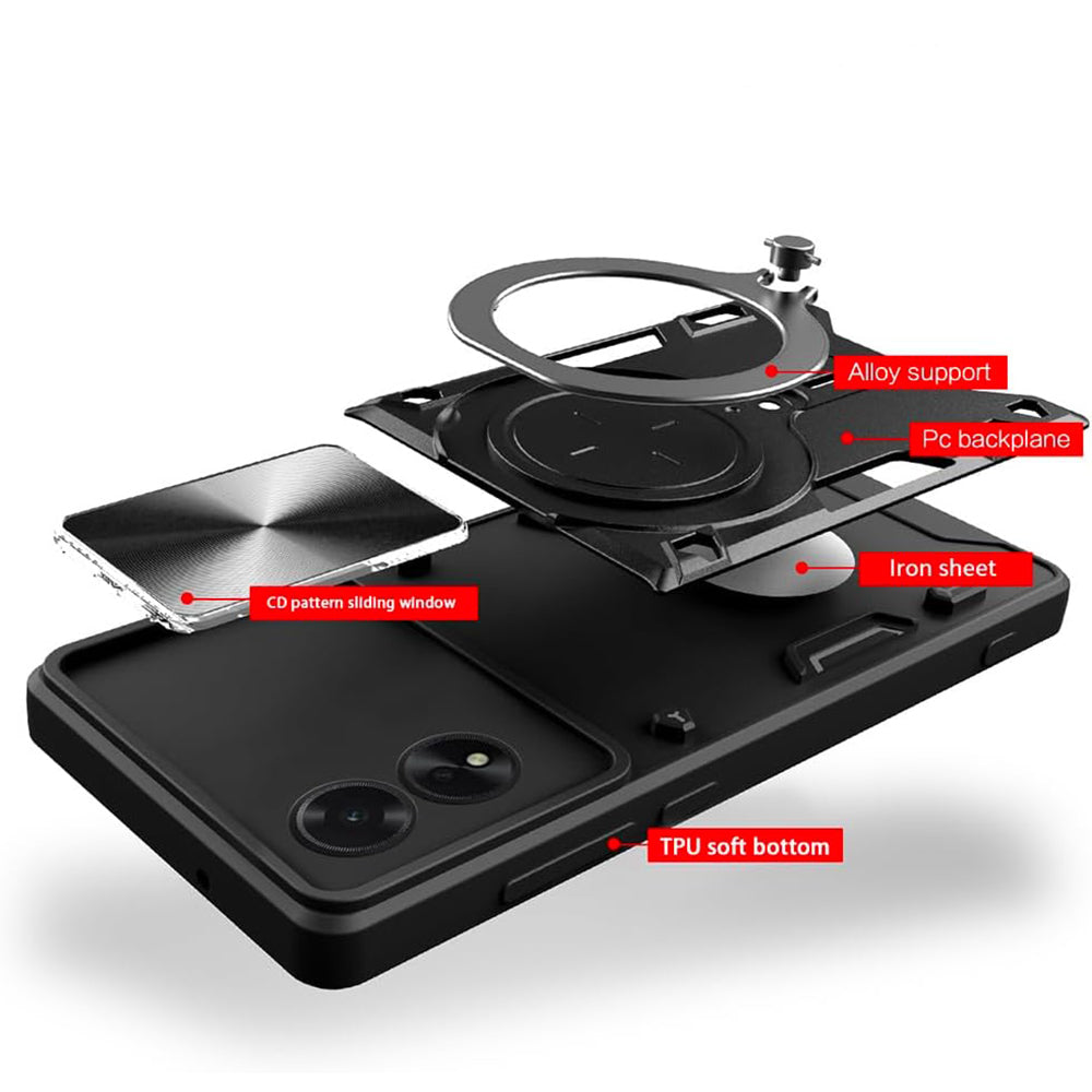 Custodia per Oppo A60, Techsuit, CamGuard Pro, Blu