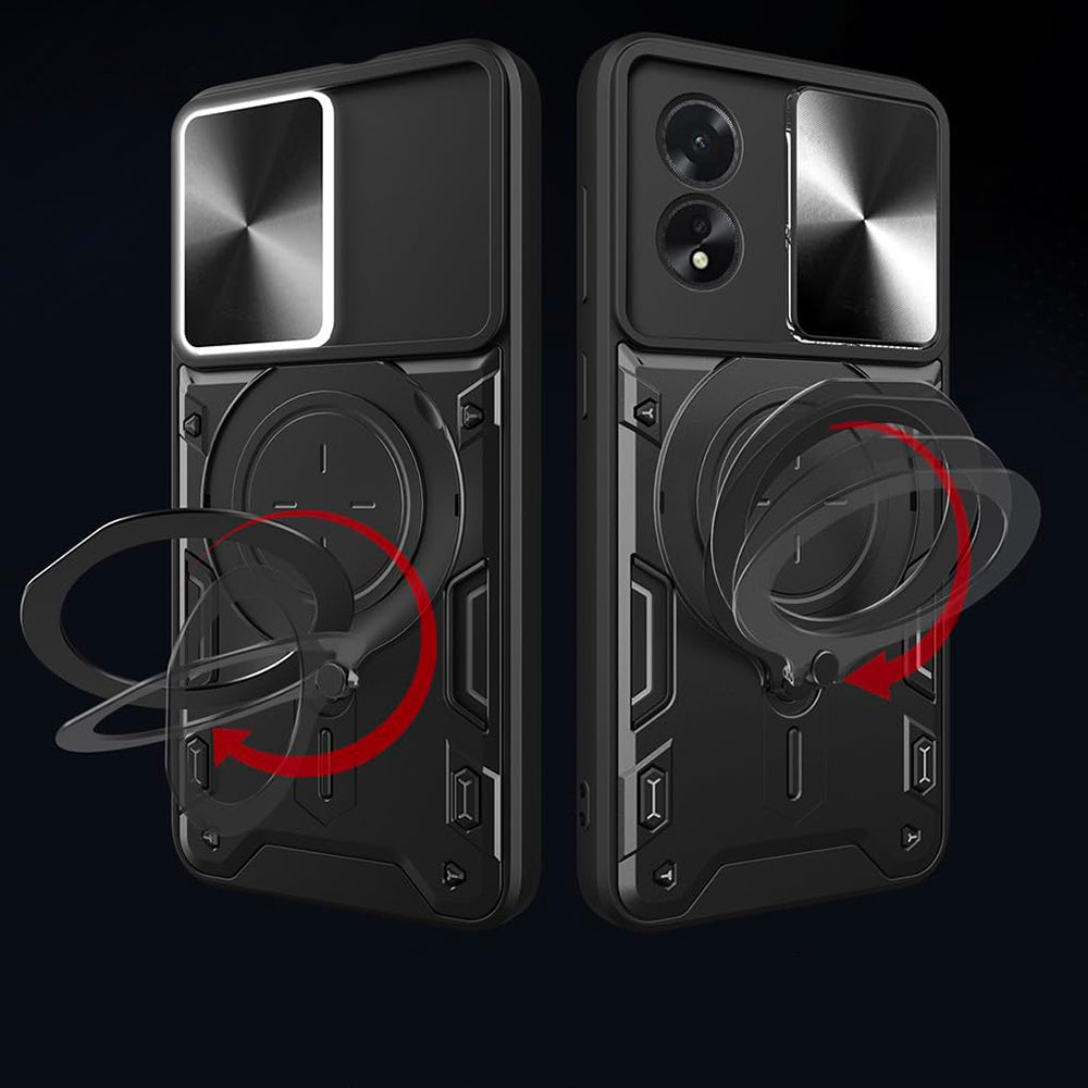 Custodia per Oppo A60, Techsuit, CamGuard Pro, Rossa