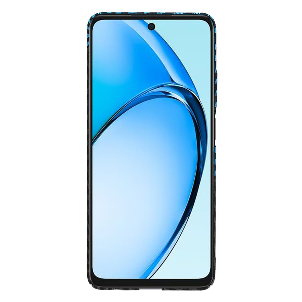 Custodia per Oppo A60, Techsuit, Carbonite FiberShell, Nero Bleu