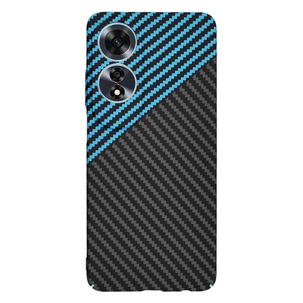 Custodia per Oppo A60, Techsuit, Carbonite FiberShell, Nero Bleu
