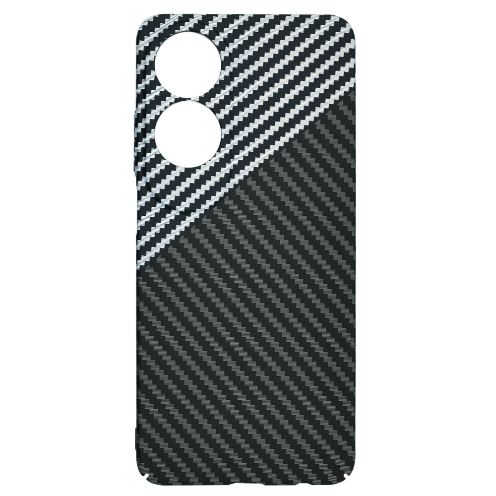 Custodia per Oppo A60, Techsuit, Carbonite FiberShell, Nero Grigio