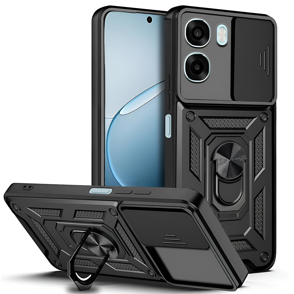 Custodia per Oppo A6x 4G / A6x, Techsuit, CamShield, Nera