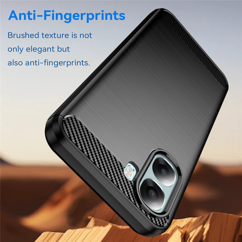 Custodia per Oppo A6x 4G / A6x, Techsuit, Carbonio, Nera