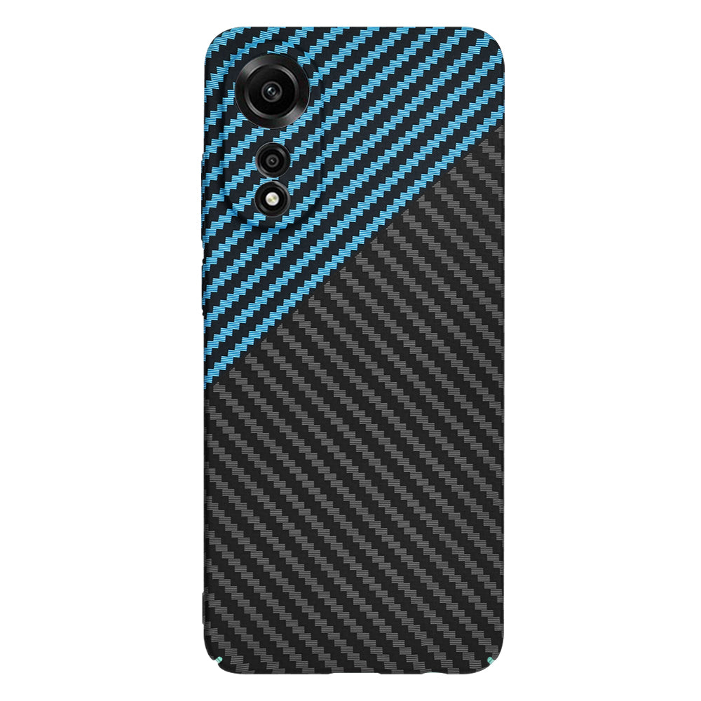 Custodia per Oppo A78 4G, Techsuit, Carbonite FiberShell, Nero Blu