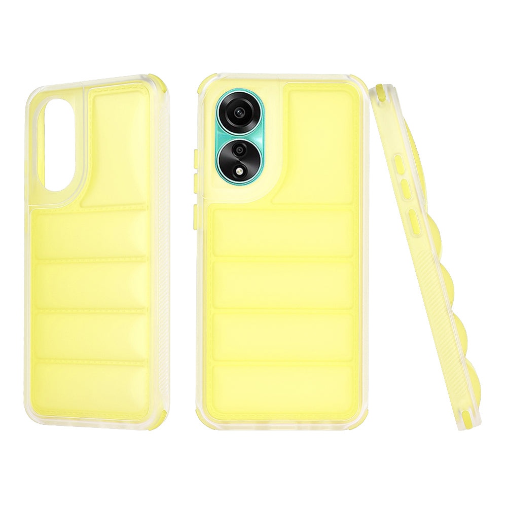 Custodia per Oppo A78 4G, Techsuit, Wave Shield, Gialla