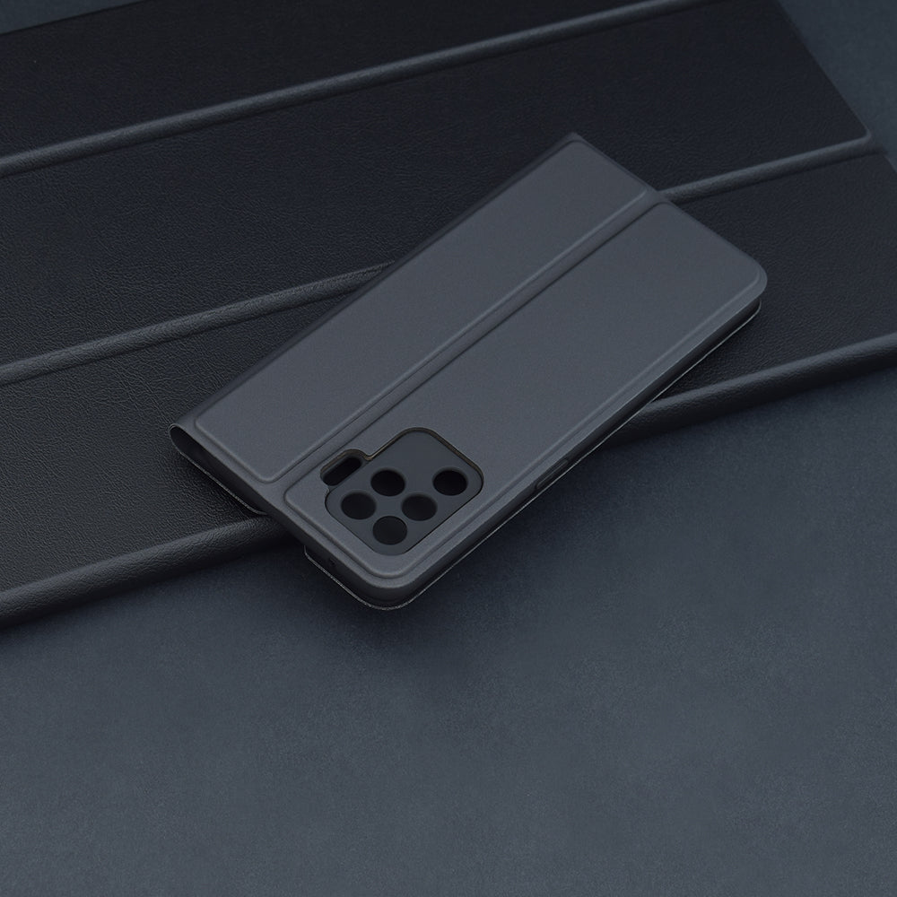 Custodia per Oppo A94 / Reno5 Lite, Techsuit, Magskin Book, Nera