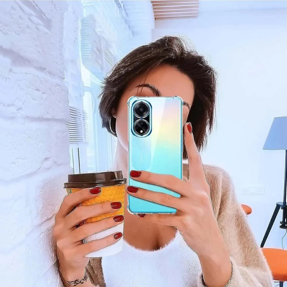 Custodia per Oppo A98, Techsuit, Shockproof Clear, Trasparente