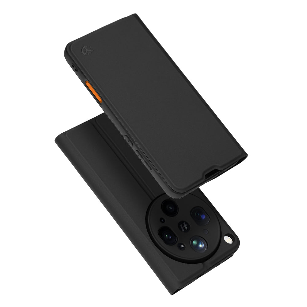 Custodia per Oppo Find X9 Ultra, Techsuit, Magskin Book, Nera