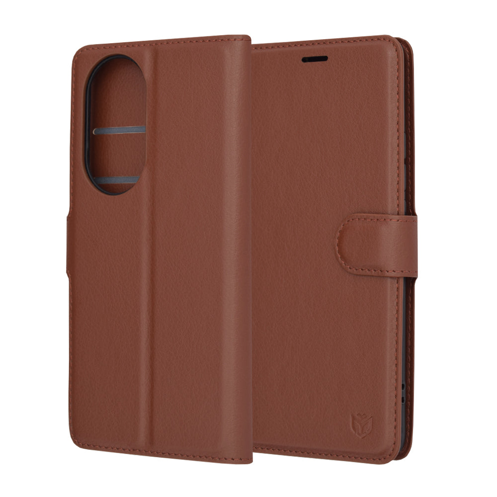 Custodia per Oppo Reno10 / Reno10 Pro, Techsuit, Leather Folio, Marrone