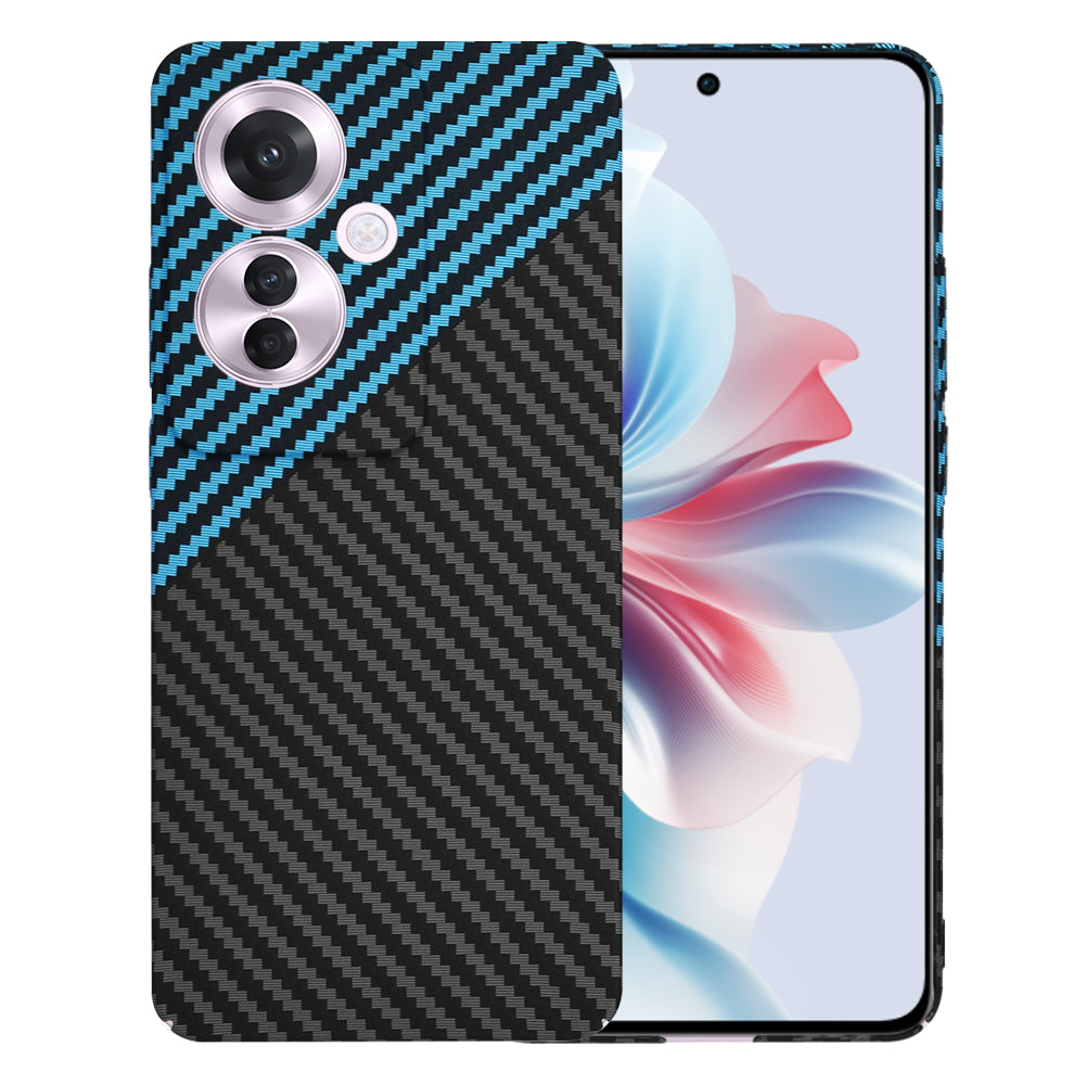 Custodia per Oppo Reno11 F, Techsuit, Carbonite FiberShell, Nero Bleu