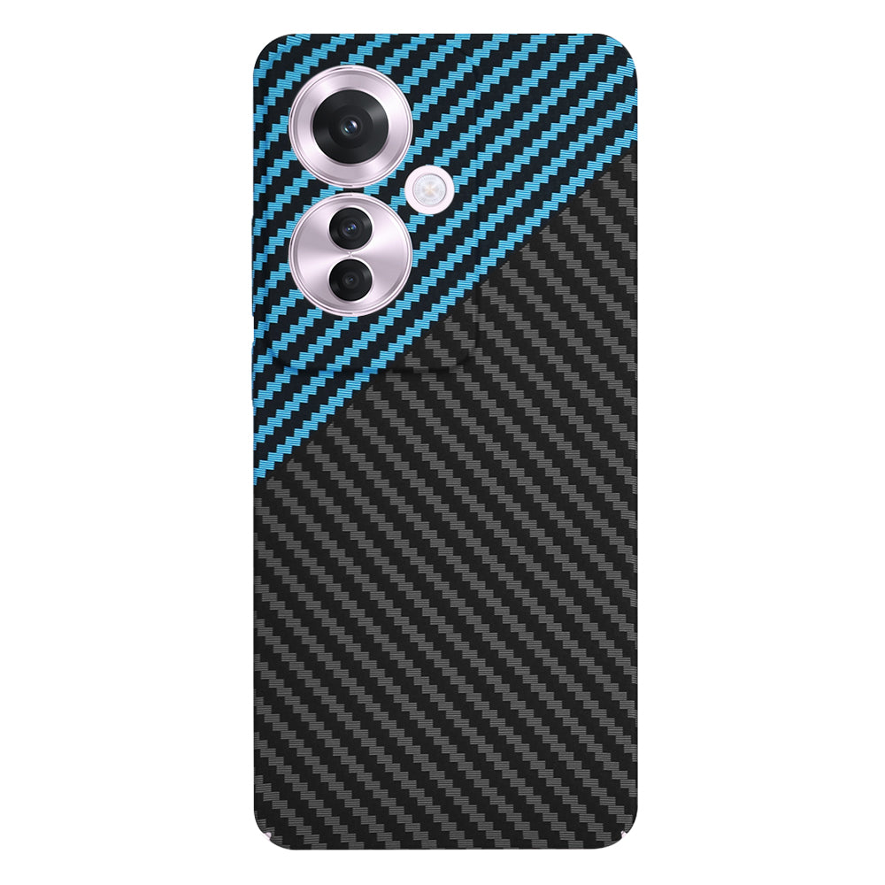 Custodia per Oppo Reno11 F, Techsuit, Carbonite FiberShell, Nero Bleu