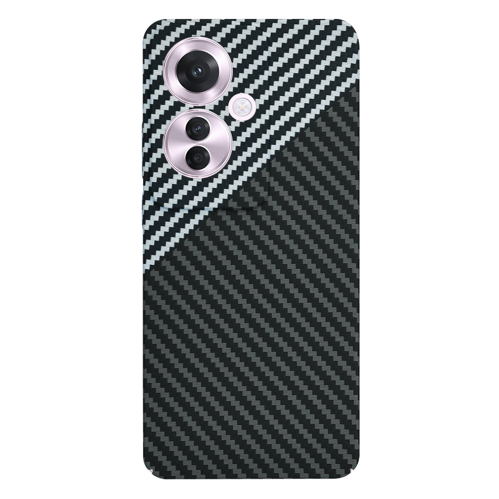 Custodia per Oppo Reno11 F, Techsuit, Carbonite FiberShell, Nero Grigio