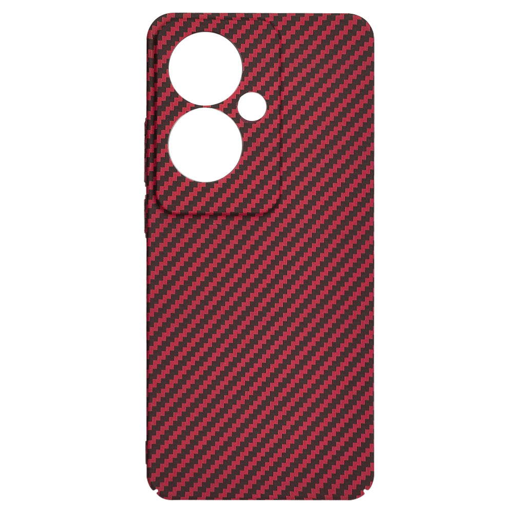 Custodia per Oppo Reno11 F, Techsuit, Carbonite FiberShell, Rossa
