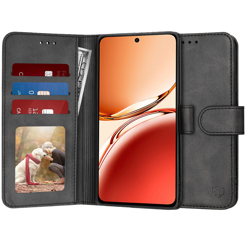 Custodia per Oppo Reno12 FS 5G / Reno12 FS 4G / Reno12 F 4G / Reno12 F, Techsuit, Diary Book, Nera