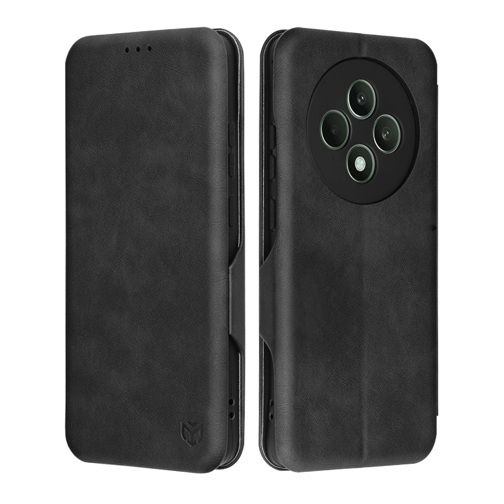 Custodia per Oppo Reno12 FS 5G / Reno12 FS 4G / Reno12 F 4G / Reno12 F, Techsuit, Safe Wallet Plus, Nera