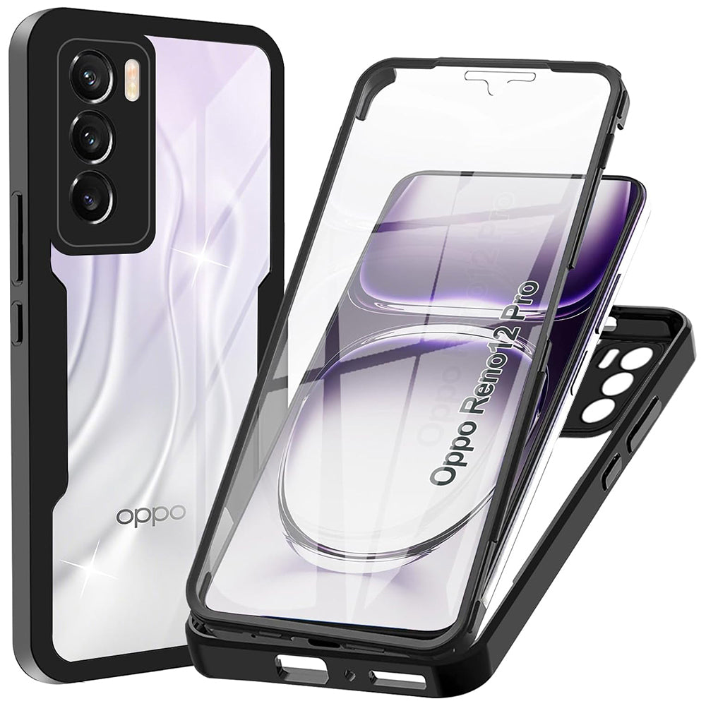 Custodia per Oppo Reno12 Pro, Techsuit, ColorVerse 360, Nera