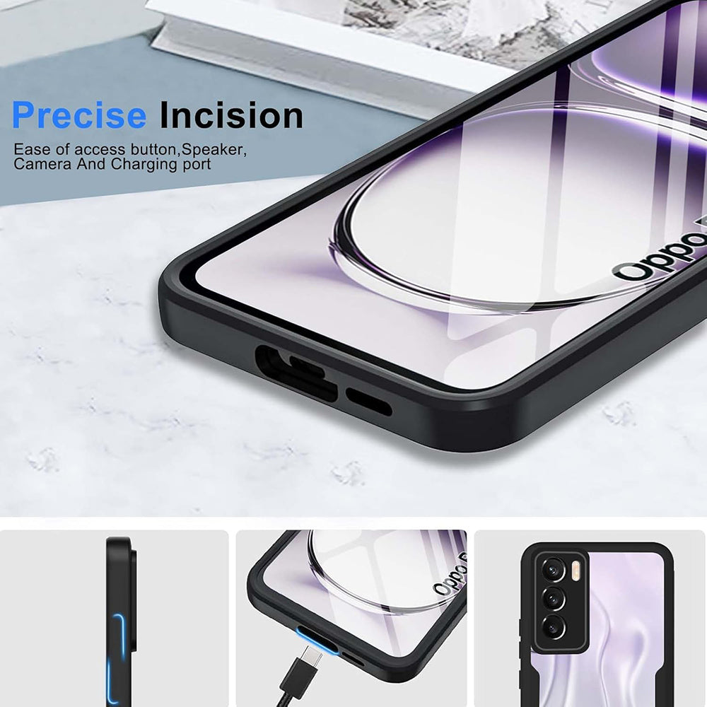Custodia per Oppo Reno12 Pro, Techsuit, ColorVerse 360, Nera