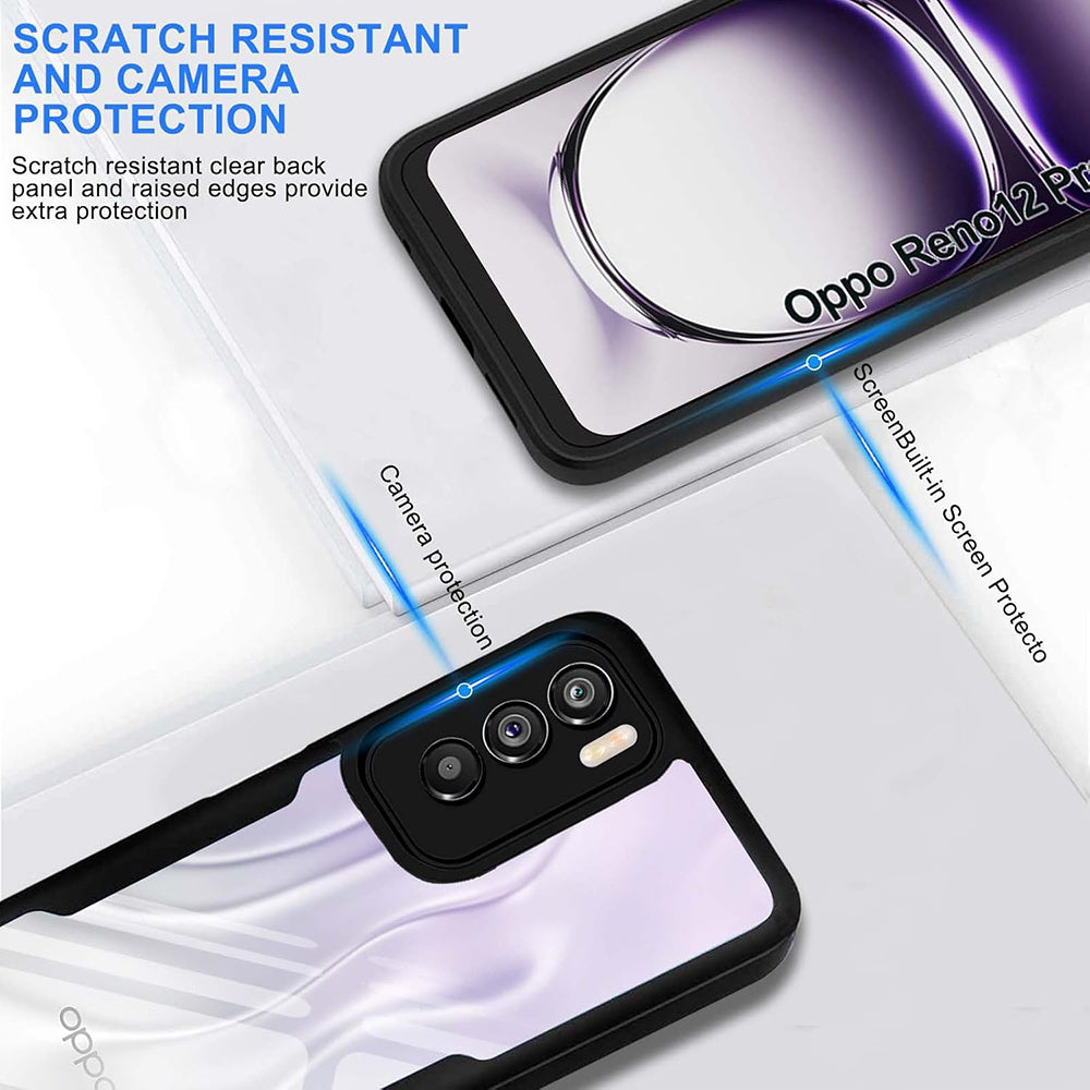 Custodia per Oppo Reno12 Pro, Techsuit, ColorVerse 360, Nera