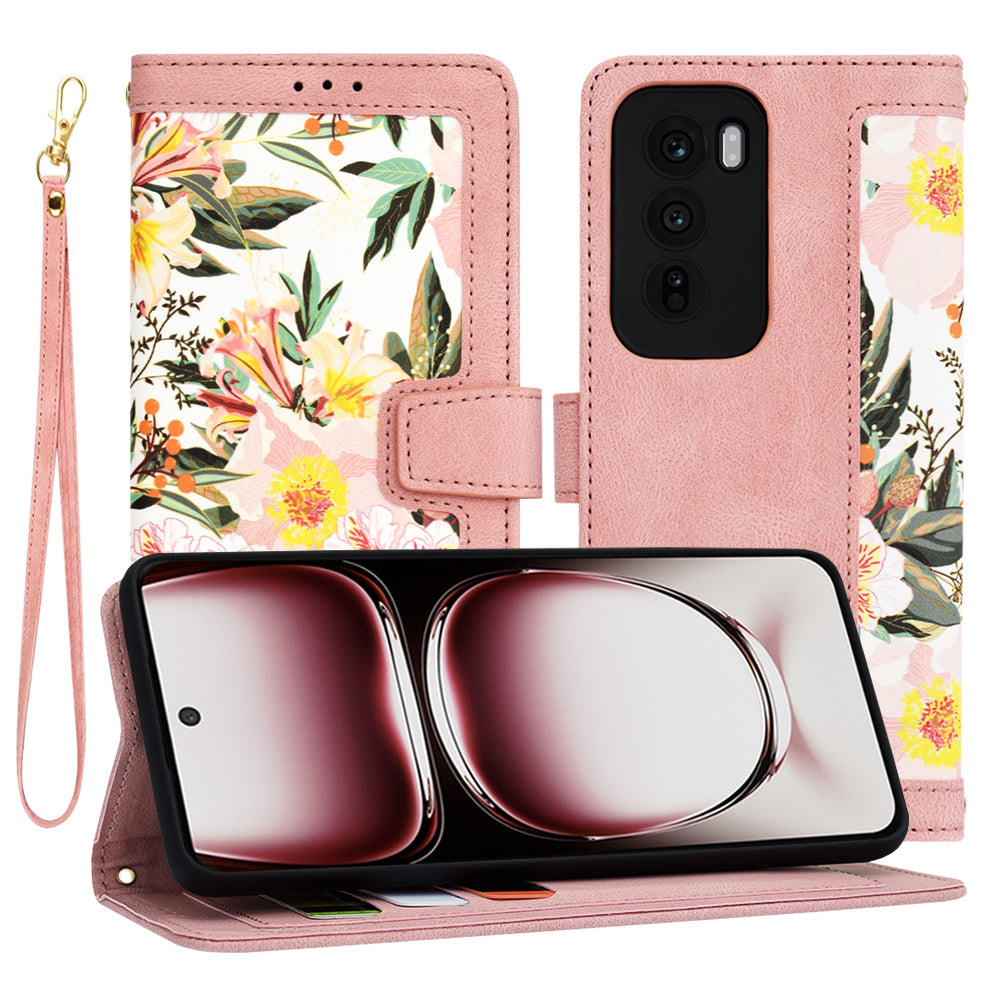 Custodia per Oppo Reno12 Pro, Techsuit, FlipCraft, Rosa