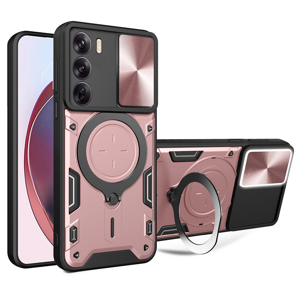 Custodia per Oppo Reno12, Techsuit, CamGuard Pro, Rosa Oro