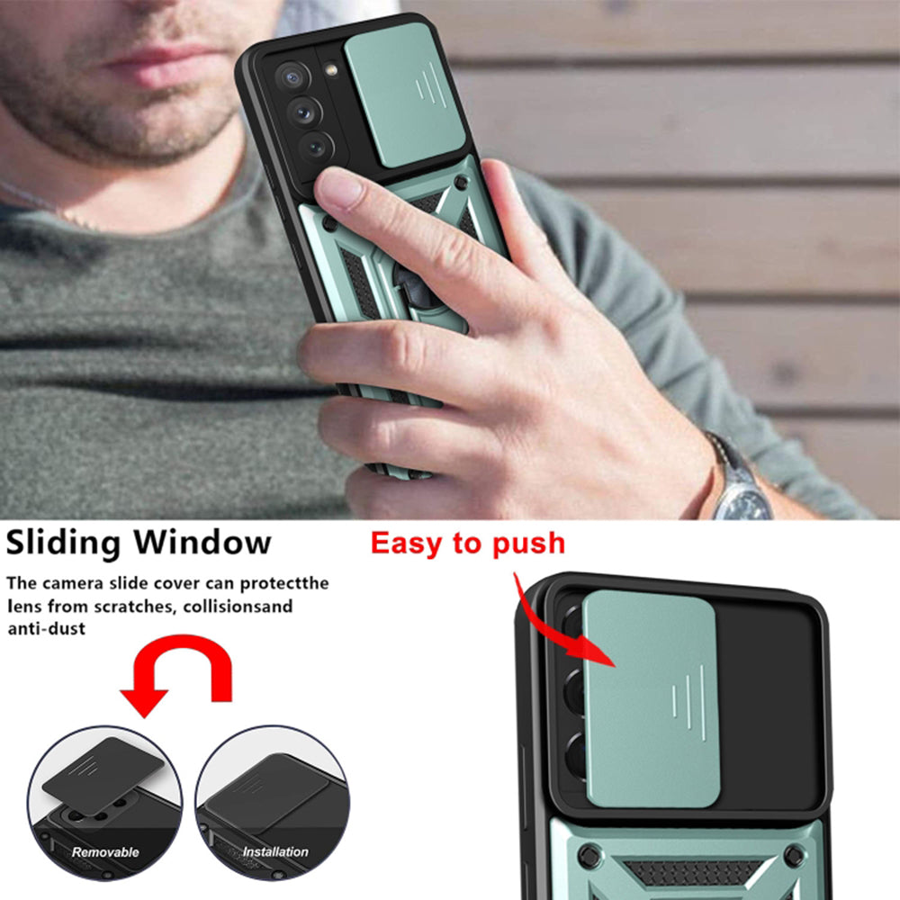 Custodia per Oppo Reno12, Techsuit, CamShield, Nera