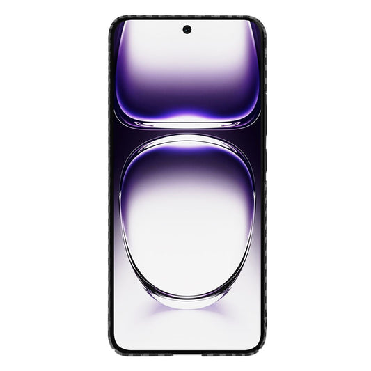 Custodia per Oppo Reno12, Techsuit, Carbonite FiberShell, Nera