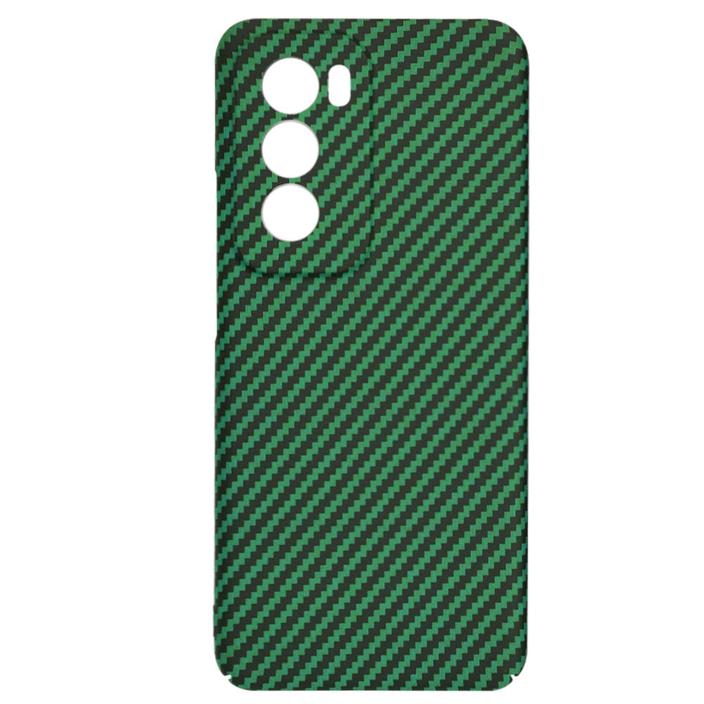 Custodia per Oppo Reno12, Techsuit, Carbonite FiberShell, Verde
