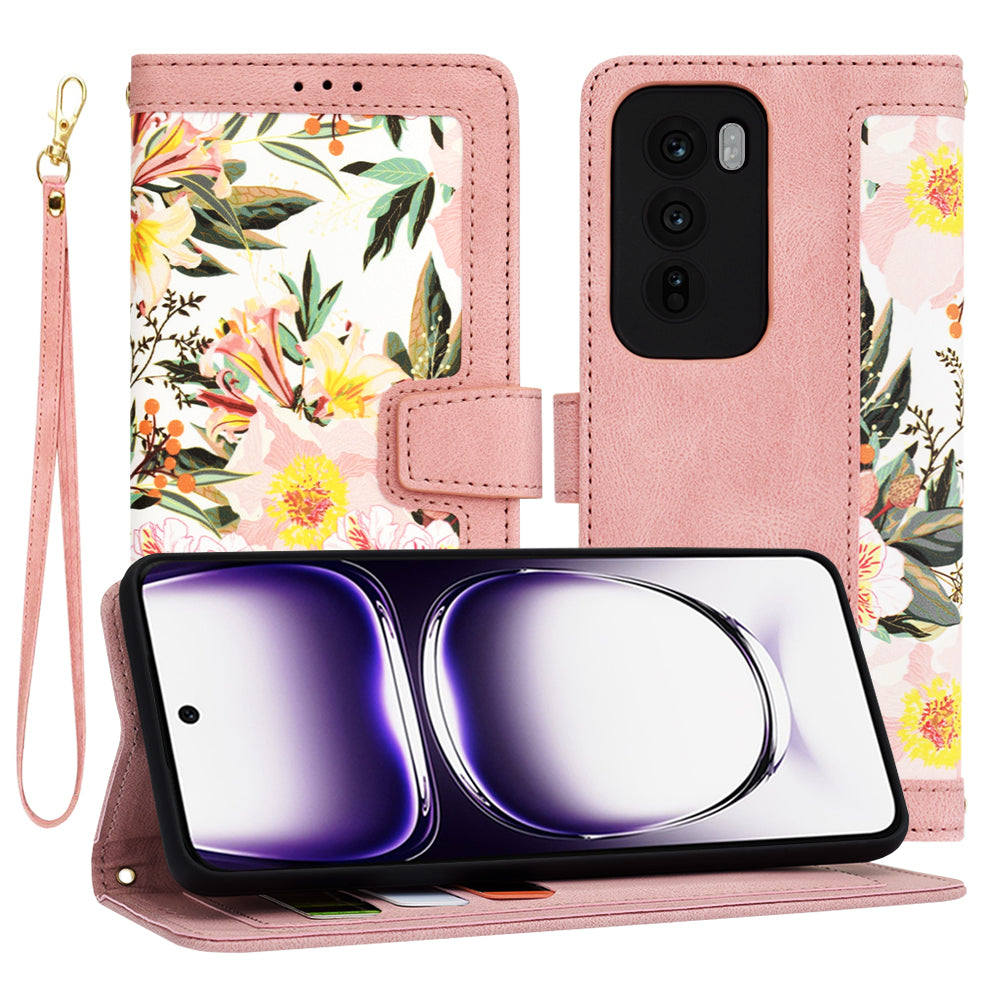Custodia per Oppo Reno12, Techsuit, FlipCraft, Rosa