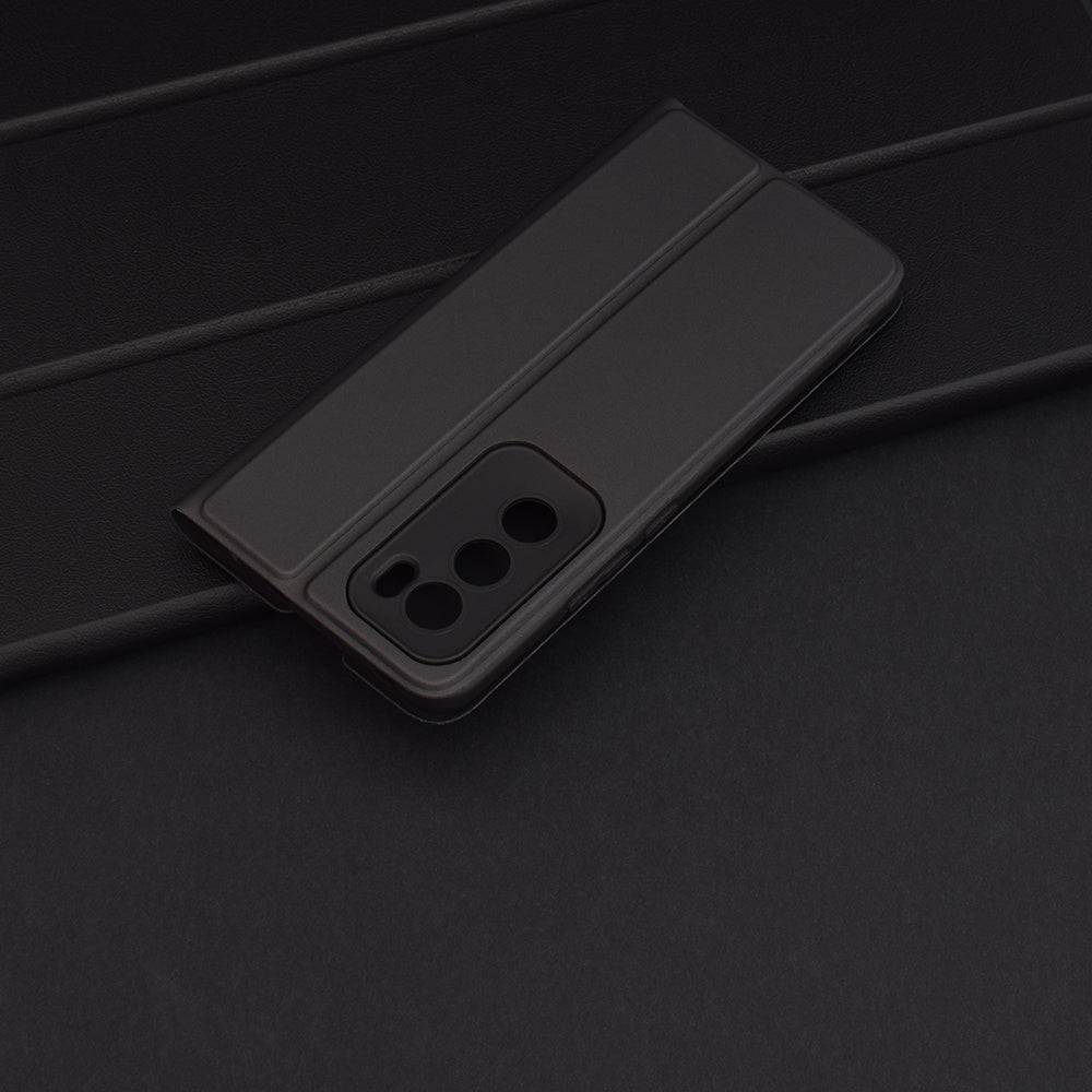 Custodia per Oppo Reno12, Techsuit, Magskin Book, Nera