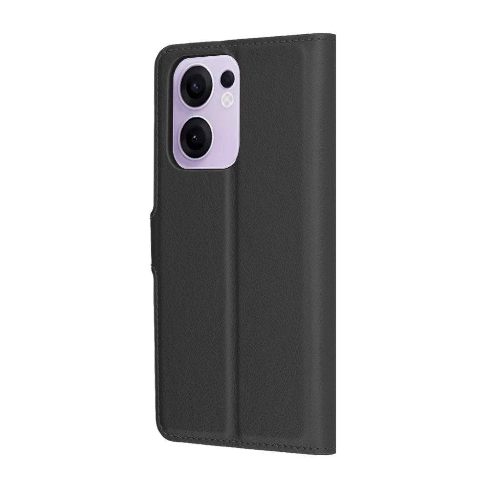 Custodia per Oppo Reno13 FS 5G / Reno13 F 4G / Reno13 F, Techsuit, Leather Folio, Nera