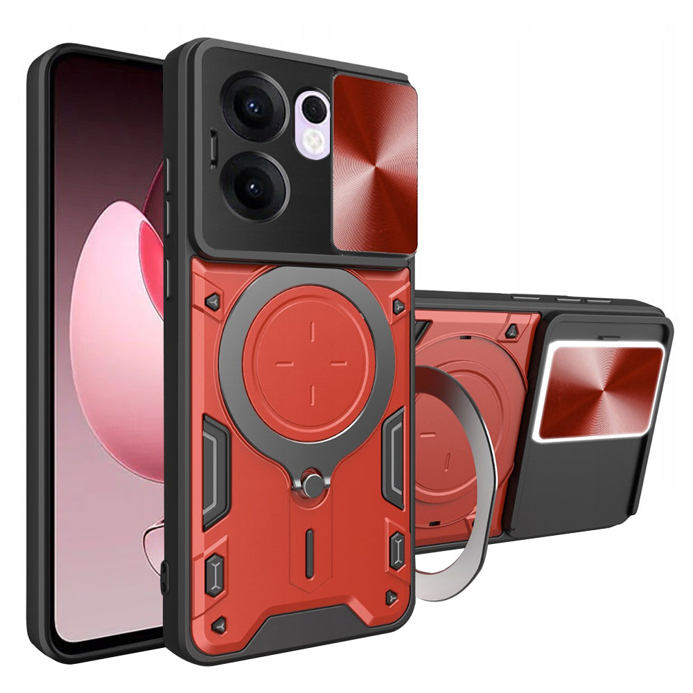 Custodia per Oppo Reno13 FS 5G / Reno13 F 4G / Reno13 F, Techsuit, CamGuard Pro, Rossa