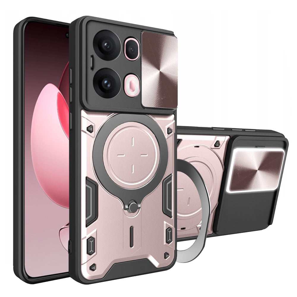 Custodia per Oppo Reno13 Pro, Techsuit, CamGuard Pro, Rosa Dorato