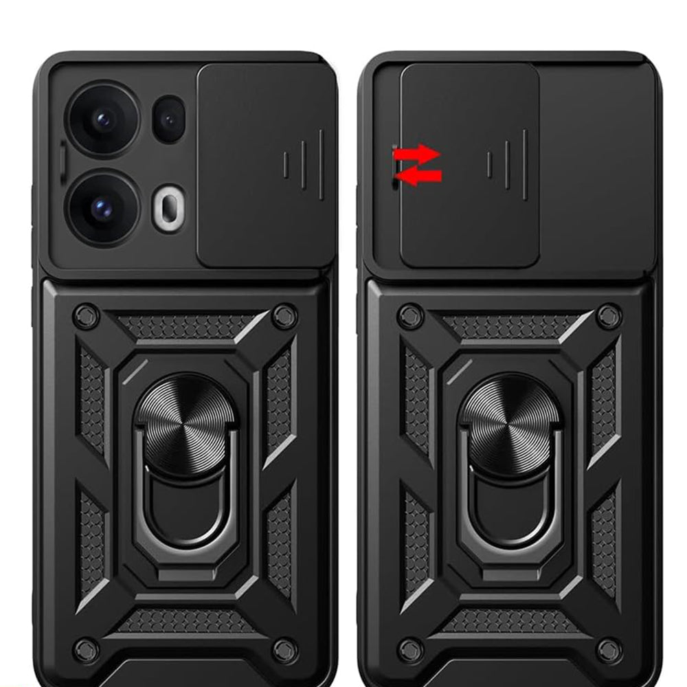 Custodia per Oppo Reno13 Pro, Techsuit, CamShield, Nera