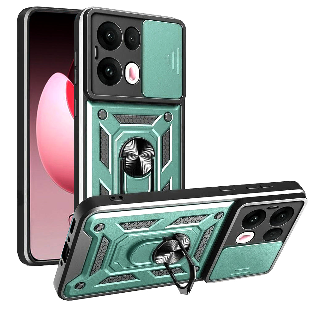 Custodia per Oppo Reno13 Pro, Techsuit, CamShield, Verde
