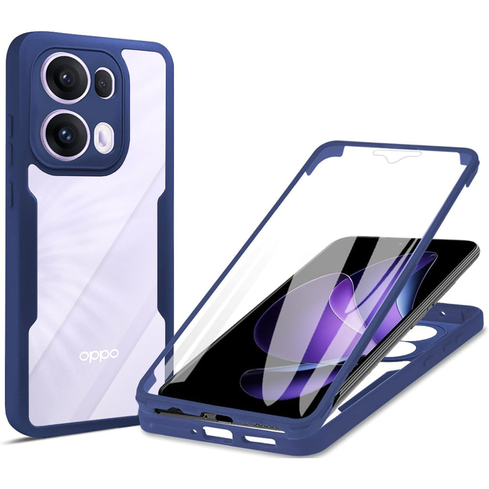 Custodia per Oppo Reno13 Pro, Techsuit, ColorVerse 360, Blu