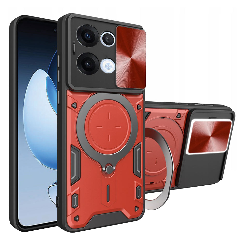 Custodia per Oppo Reno13, Techsuit, CamGuard Pro, Rossa