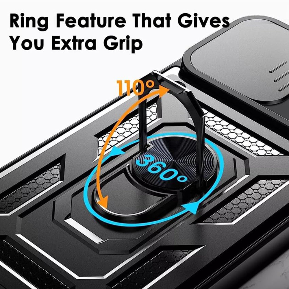 Custodia per Oppo Reno13, Techsuit, CamShield, Nera