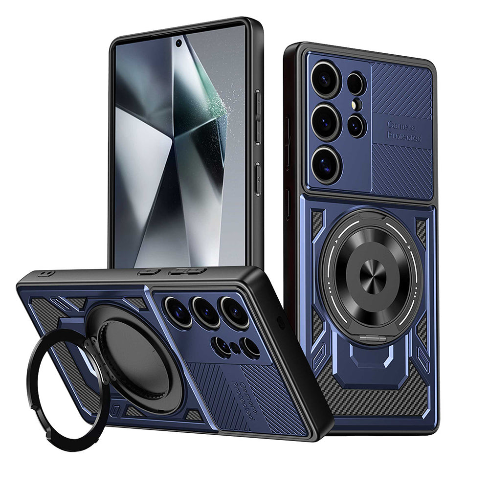 Custodia per Oppo Reno14 FS 5G / Reno14 F, Techsuit, RuggedCam, Blu